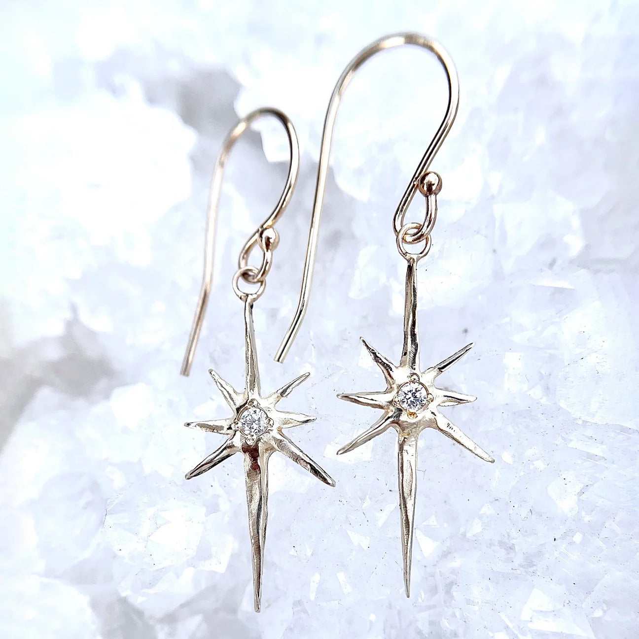 Gold & Diamond Artifact Earrings