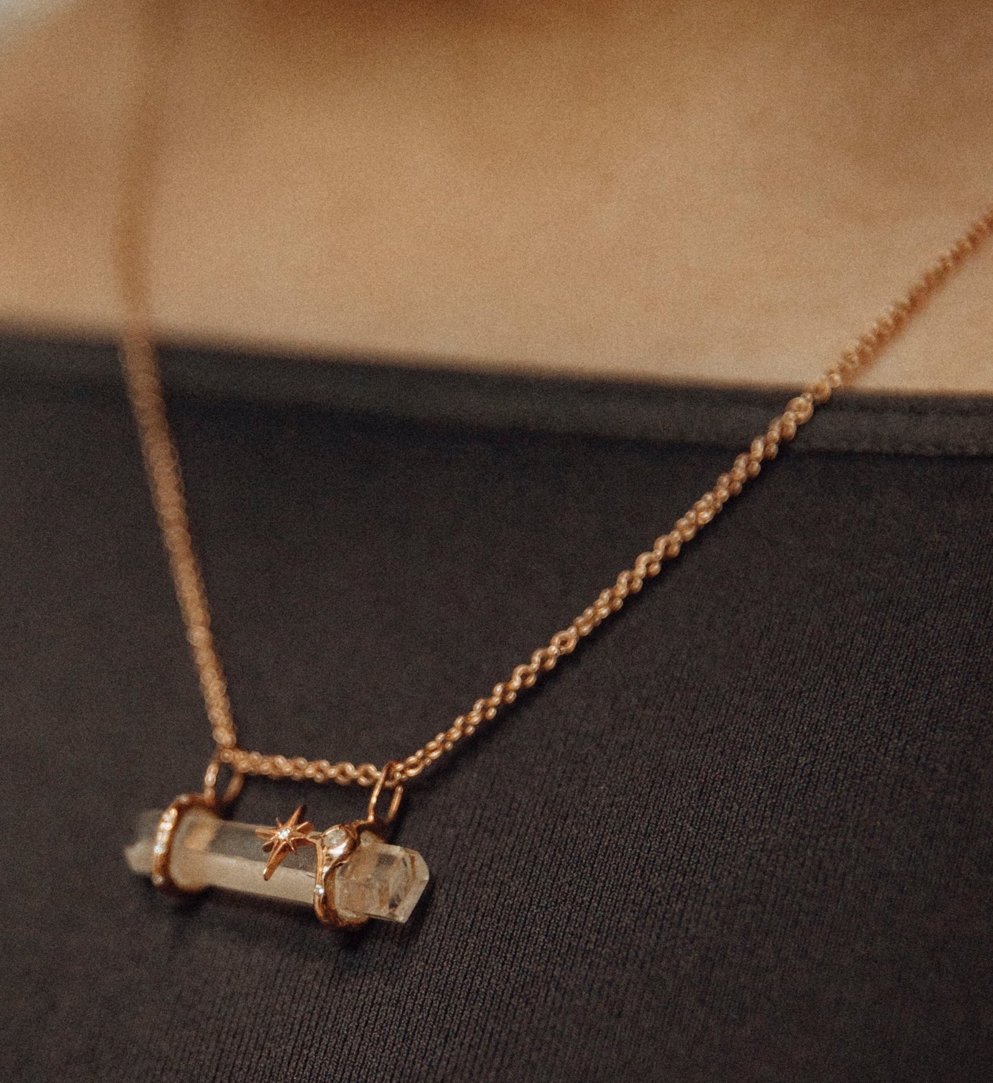 Horizontal Healing Stone Necklace