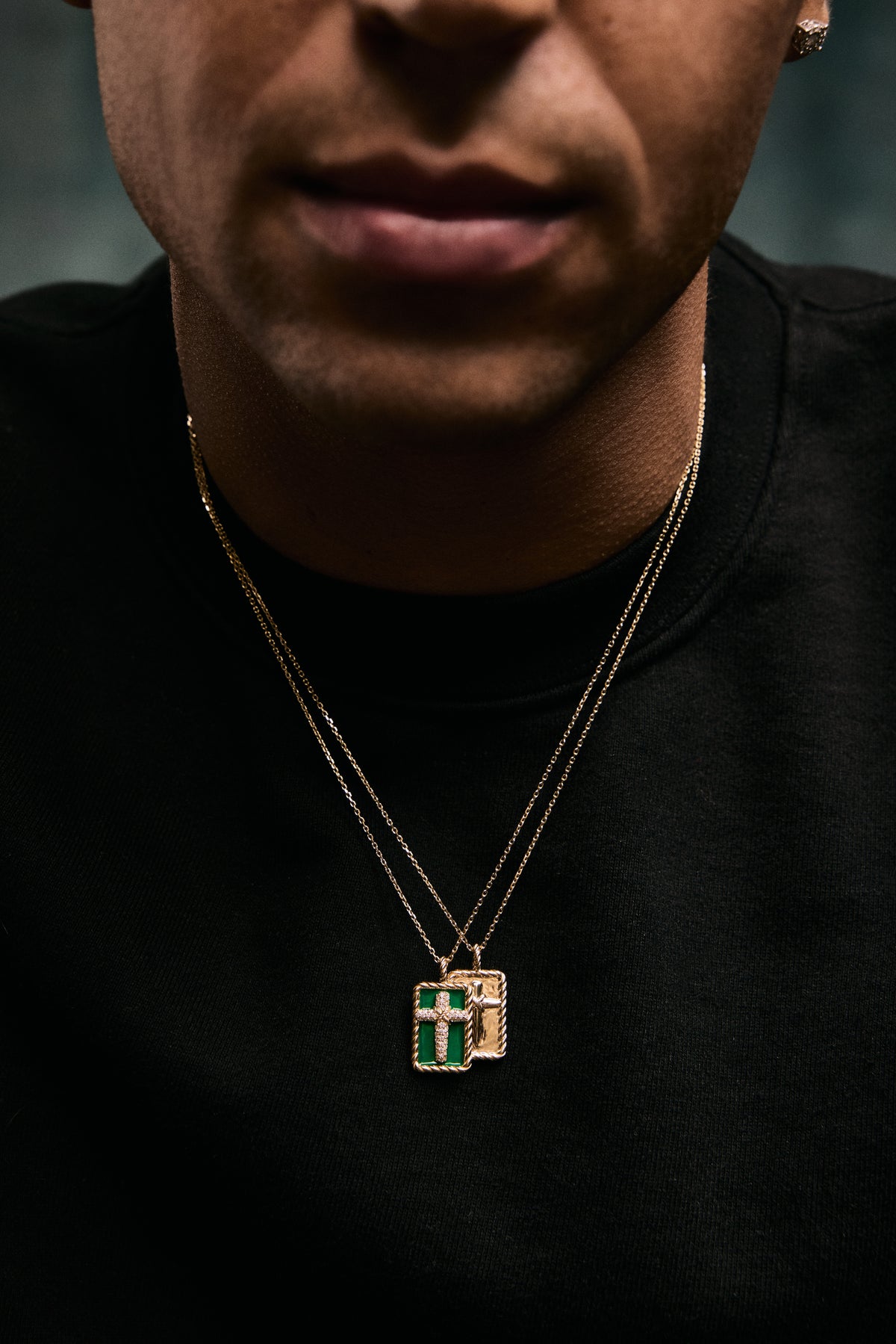 Rooted Pave Diamond Necklace