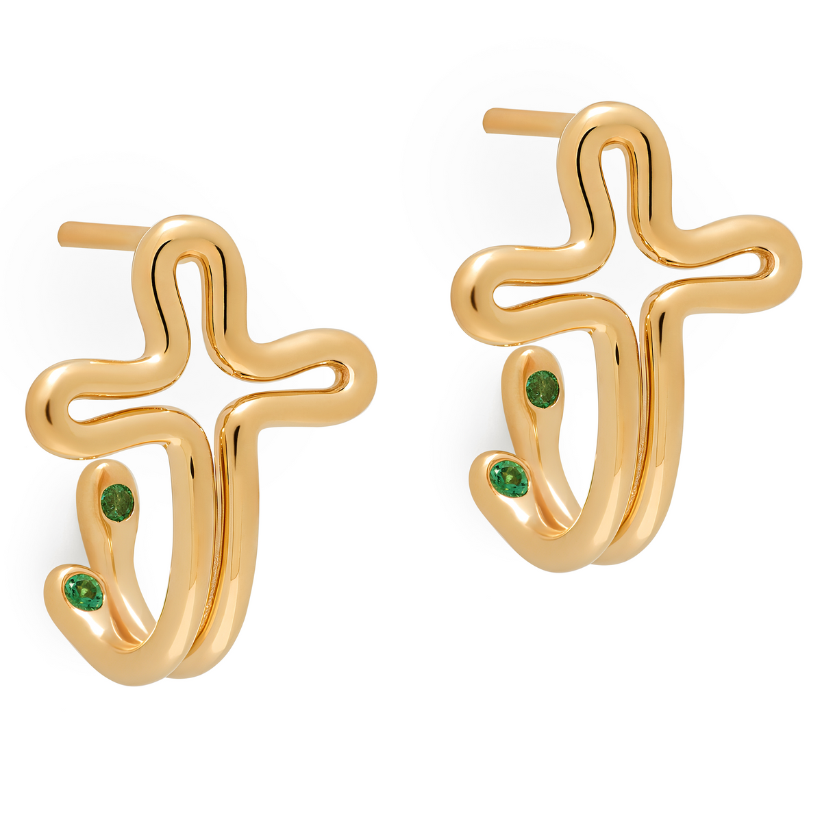 Tear Drop Emerald J Hoops