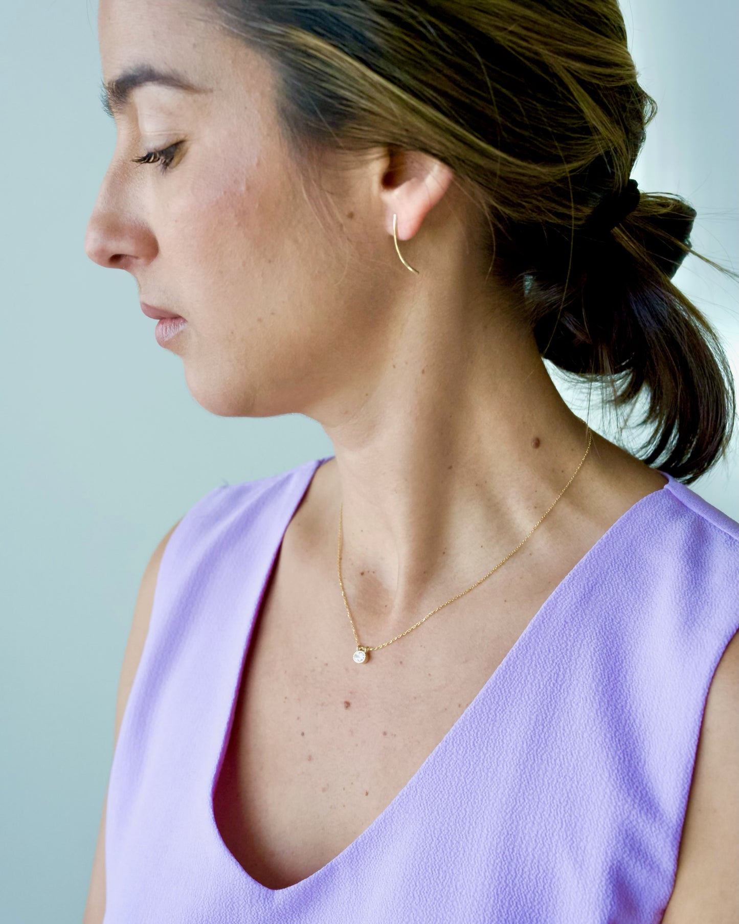 East West Diamond Necklace
