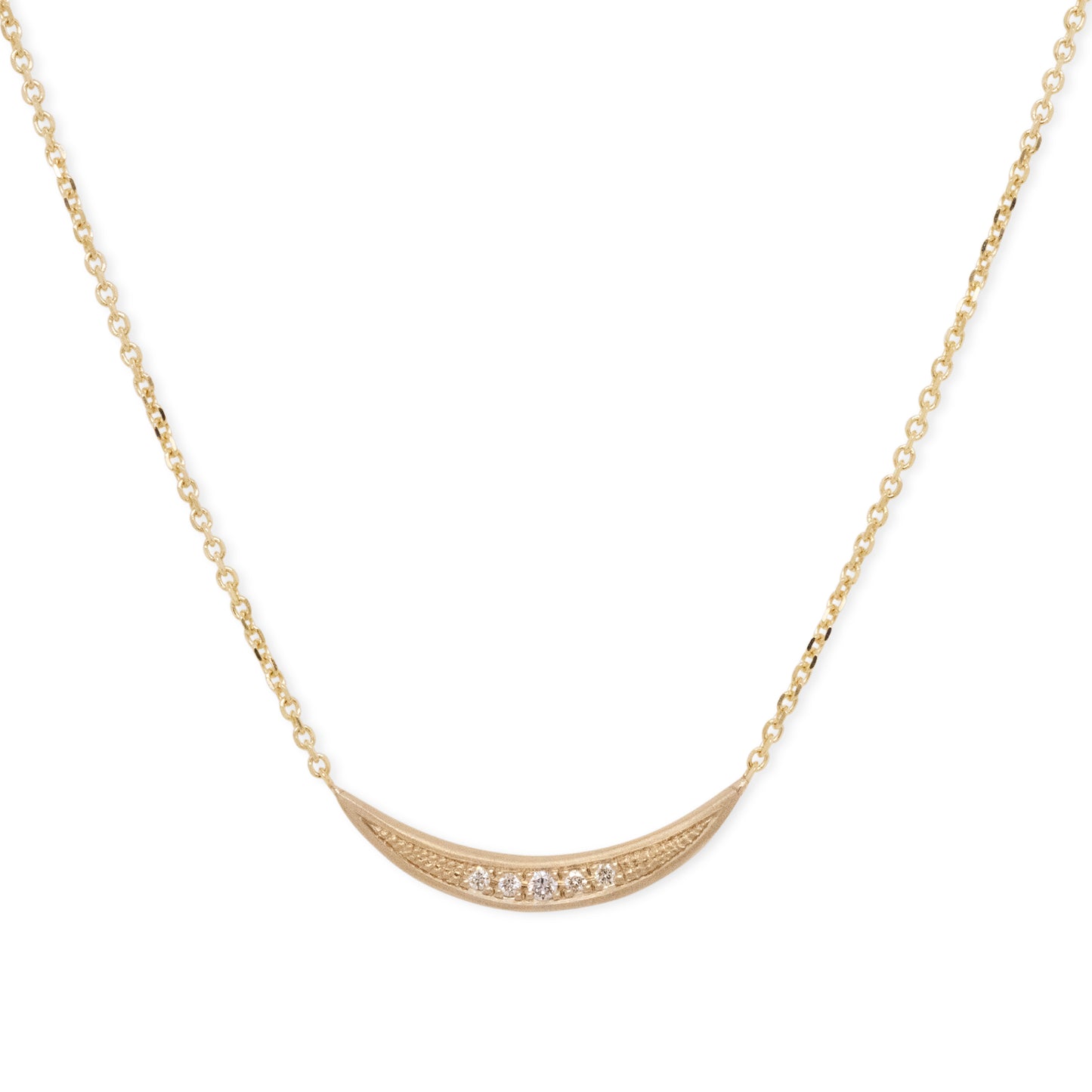 Pave Moon Necklace