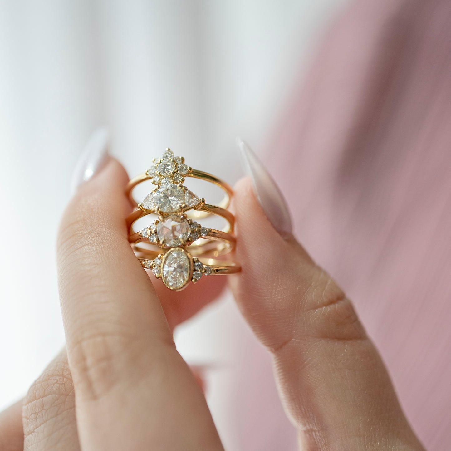 Oval Diamond Cluster Ring