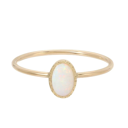 Opal Oval Wisp Ring