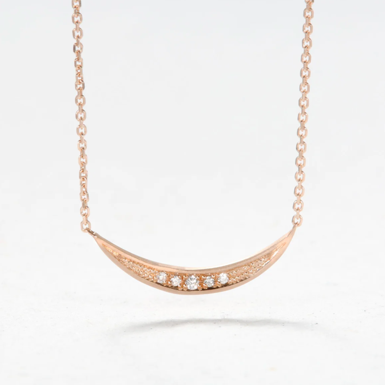 Pave Moon Necklace