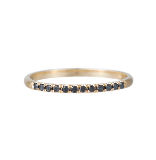 Black Diamond Half Round Semi Pave