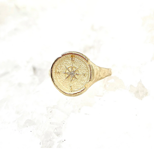 Compass Signet Ring