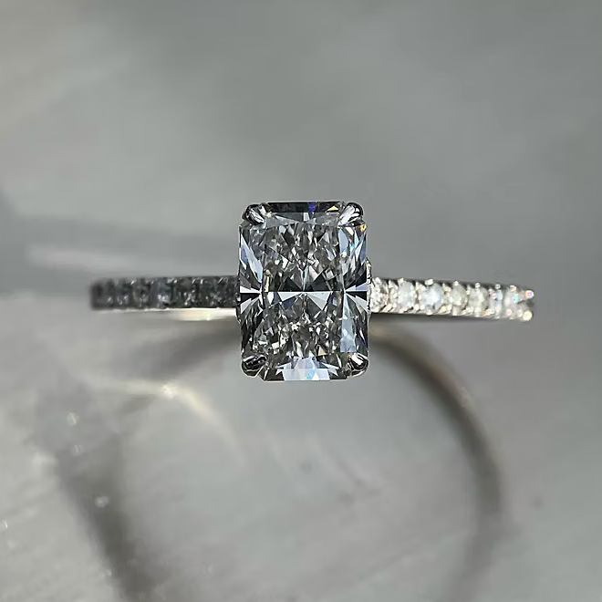 Rectangular Brilliant Lab Grown Diamond Ring