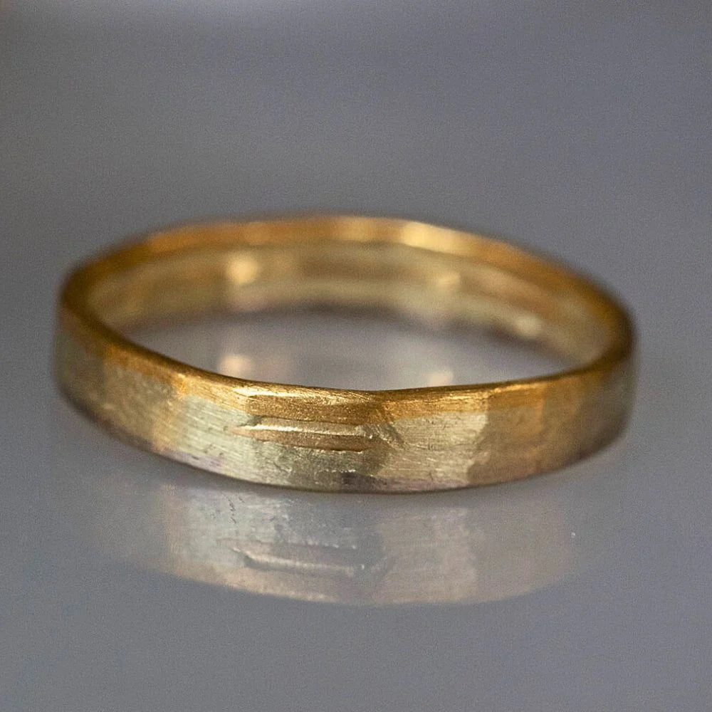 3mm Gold Skinny Seamed Band