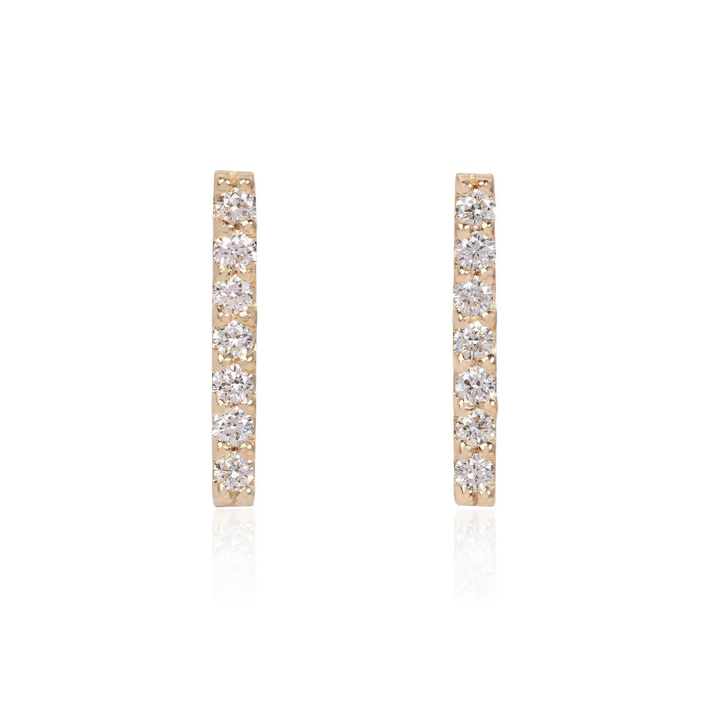7-Diamond Bar Earrings