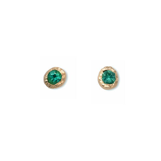 Emerald Spark Studs