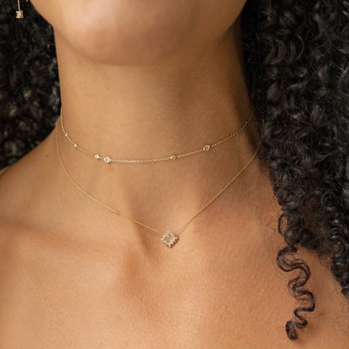 Rose Cut Diamond Choker