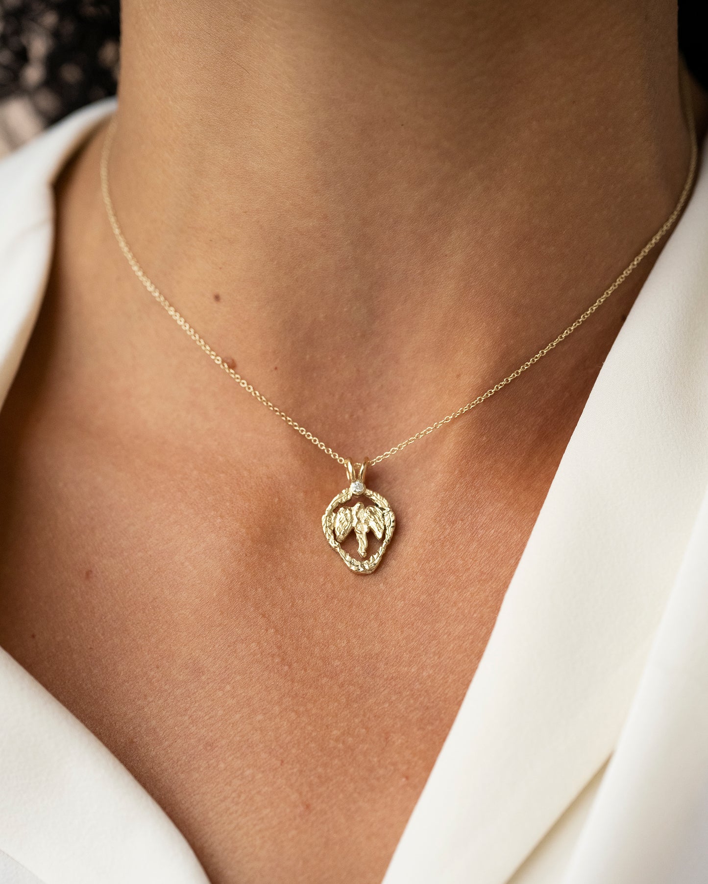 Petite Guardian Angel Medallion