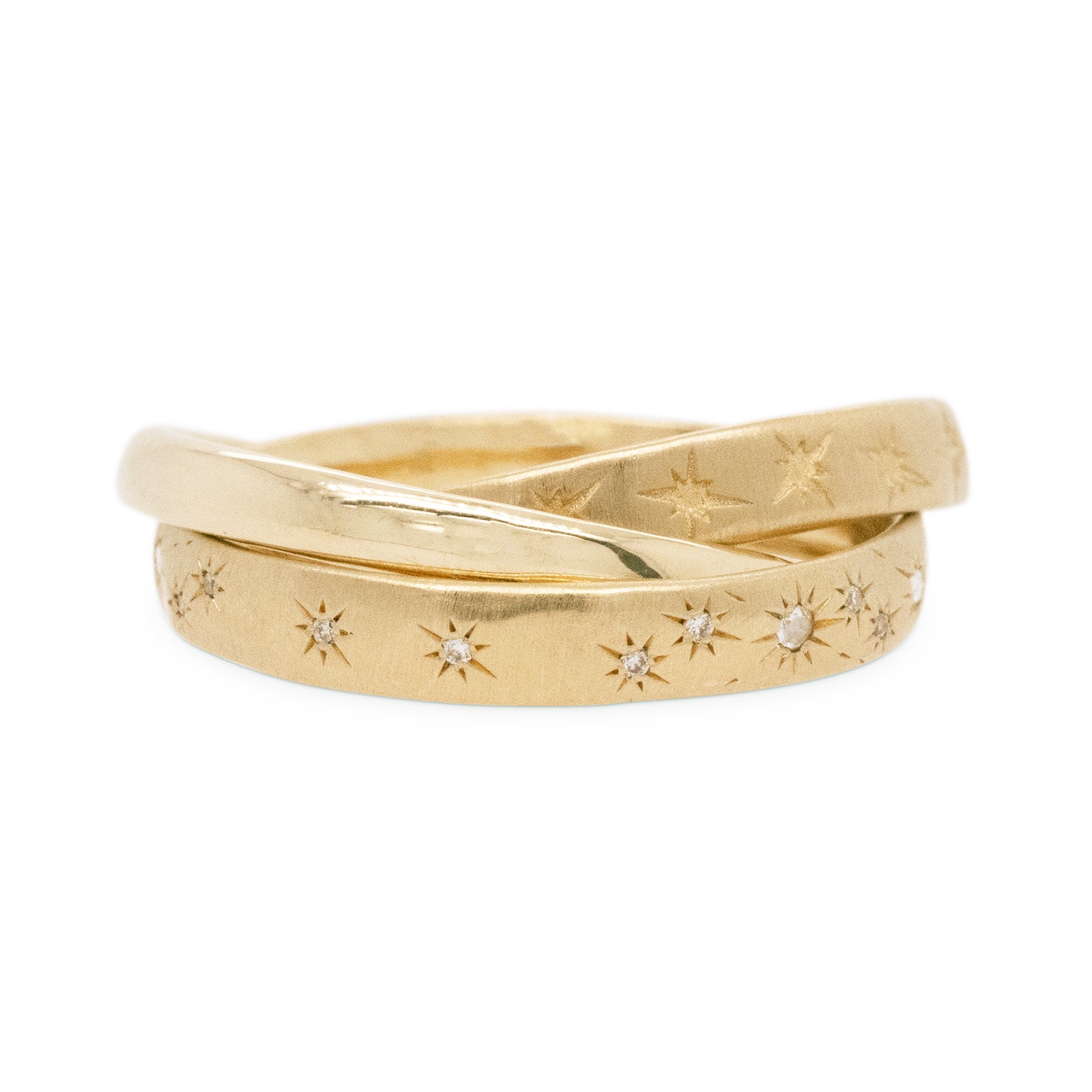 Floating Celestial Diamond Bands