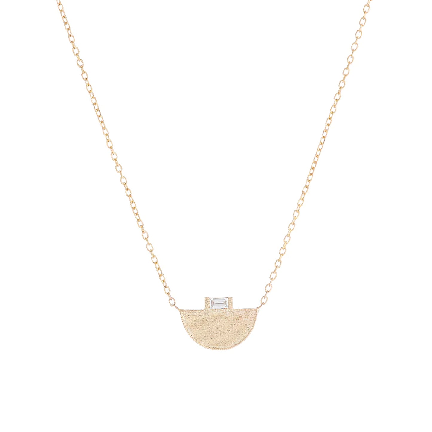 Half Moon Signet Necklace