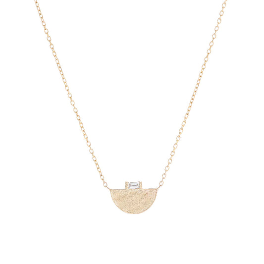 Half Moon Signet Necklace