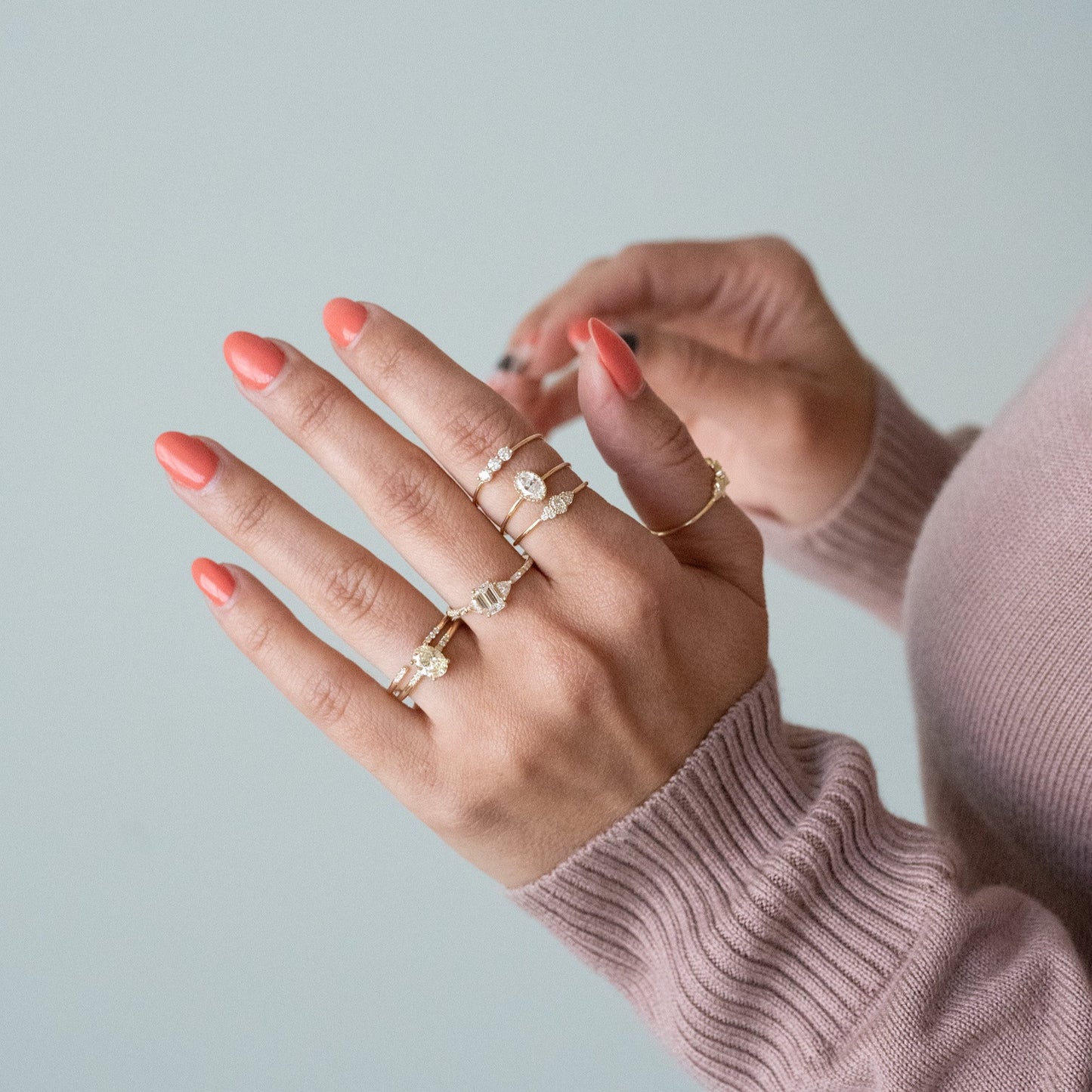 Oval Diamond Equilibrium Engagement Ring | JENNIE KWON | Surefire Fine Jewelry | 14K Gold