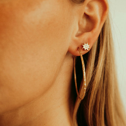 Large Diamond Hoops