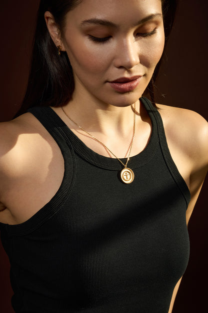 Diamond Cross Medallion Necklace