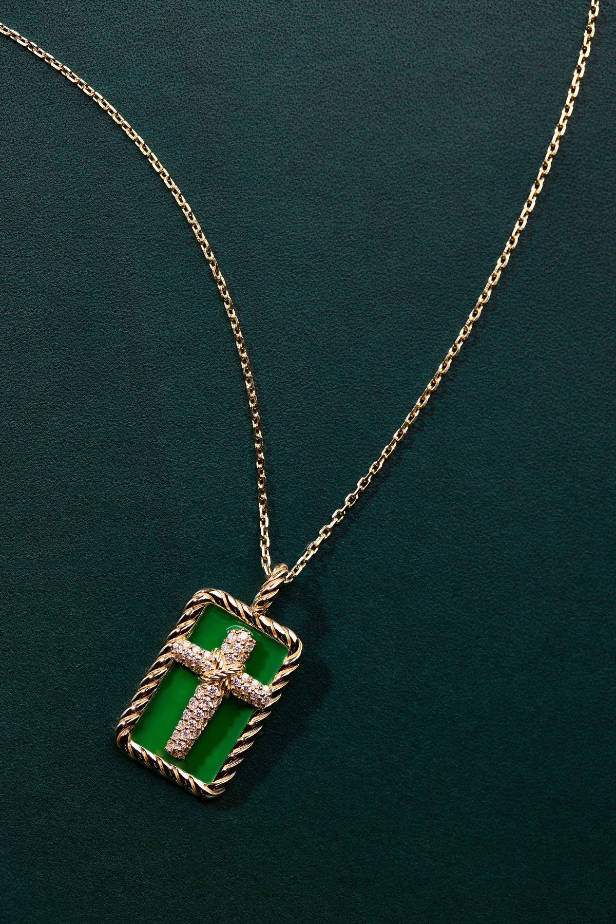 Rooted Pave Diamond Necklace