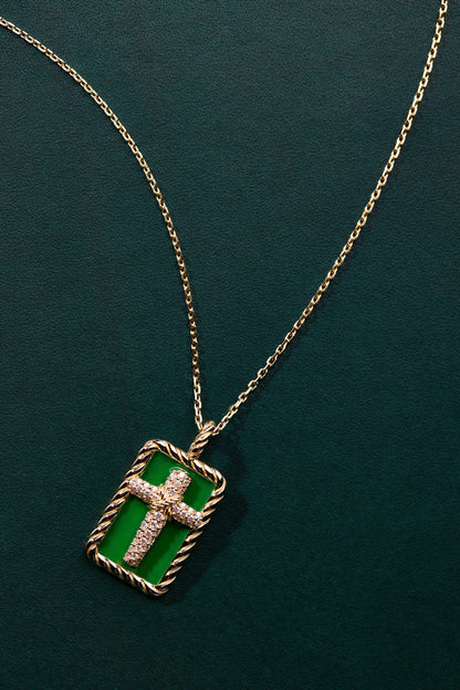 Rooted Pave Diamond Necklace