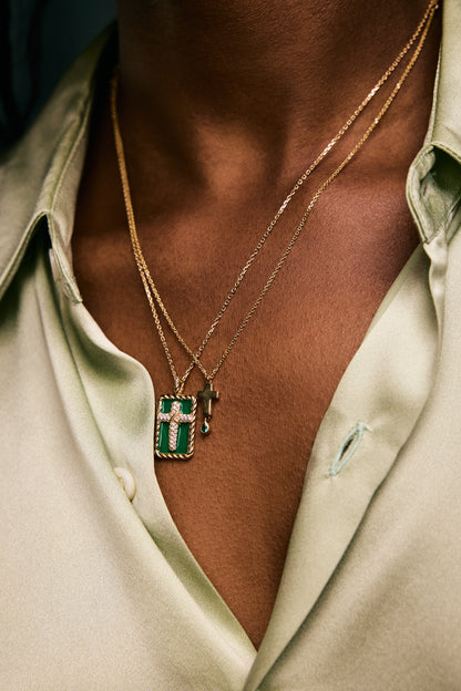 Rooted Pave Diamond Necklace