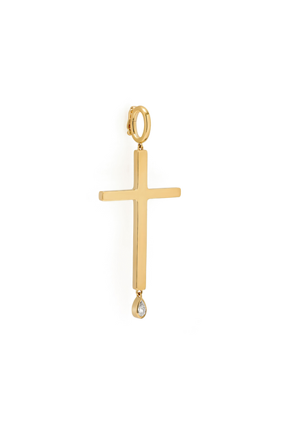 Large Diamond Cross Charm