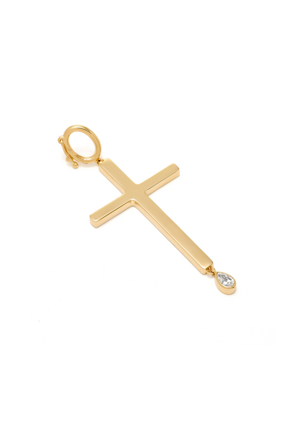 Large Diamond Cross Charm