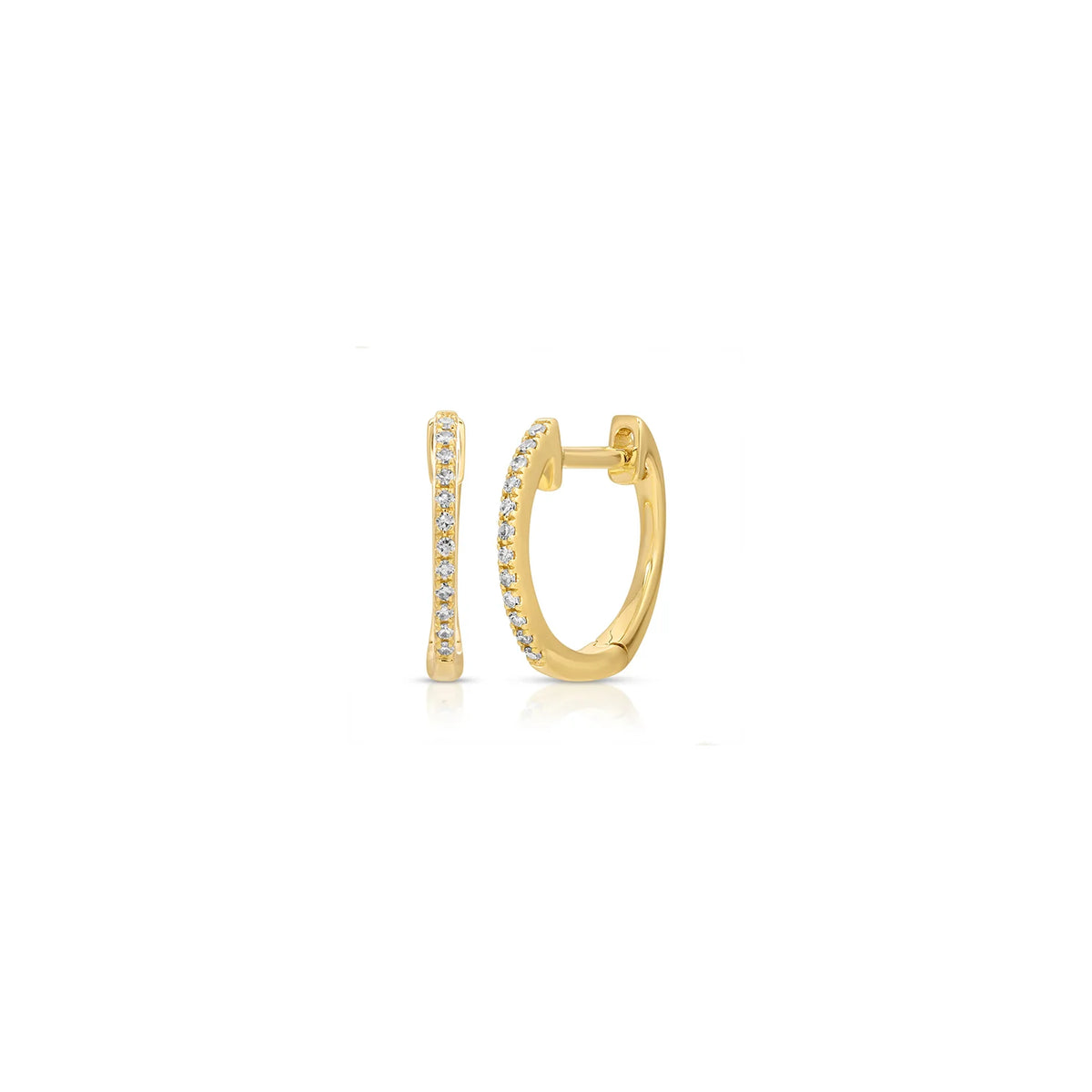 Diamond Huggie Earrings