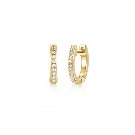 Diamond Mini Huggie Earrings
