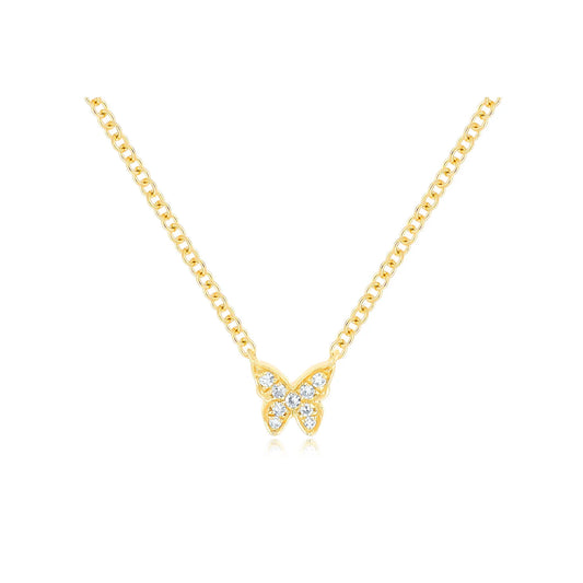 Diamond Baby Butterfly Necklace