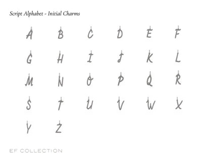 Diamond Script Initial Charm
