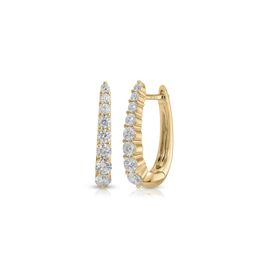 Prong Set Diamond Maeve Hoops
