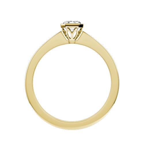 Emerald Cut Lab-grown Diamond Bridal Ring — front