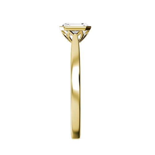 Emerald Cut Lab-grown Diamond Bridal Ring — side