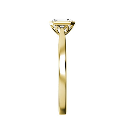 Emerald Cut Lab-grown Diamond Bridal Ring — side