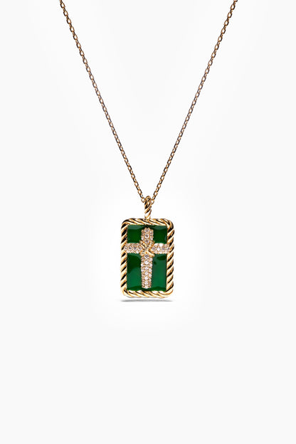 Rooted Pave Diamond Necklace