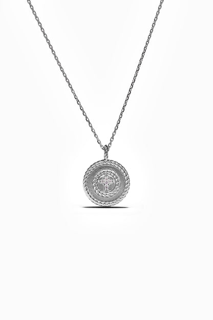 Diamond Cross Medallion Necklace