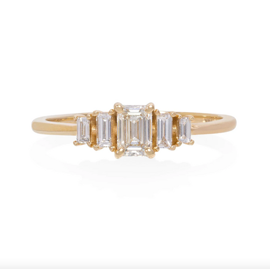 Hadrian Diamond Emerald Engagement Ring | VALE JEWELRY | Surefire Fine Jewelry | 14K Gold