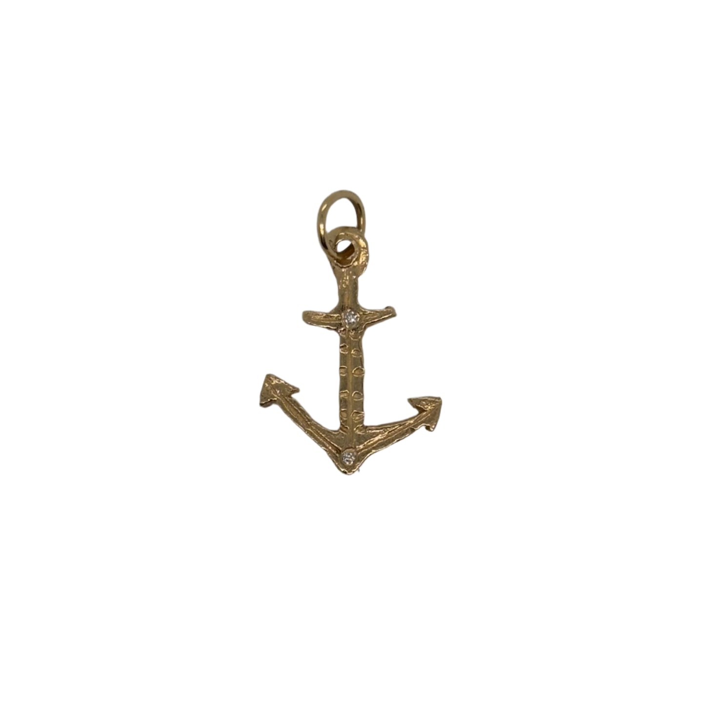 Small Anchor Diamond Charm