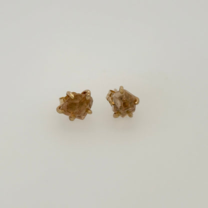 Mexican Topaz medium stone studs pair
