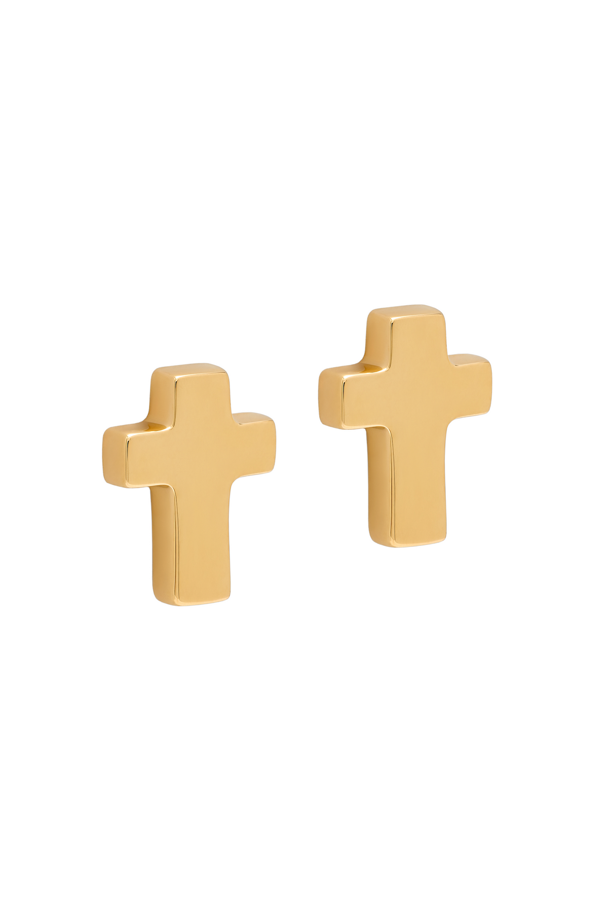 Gold Cross Studs