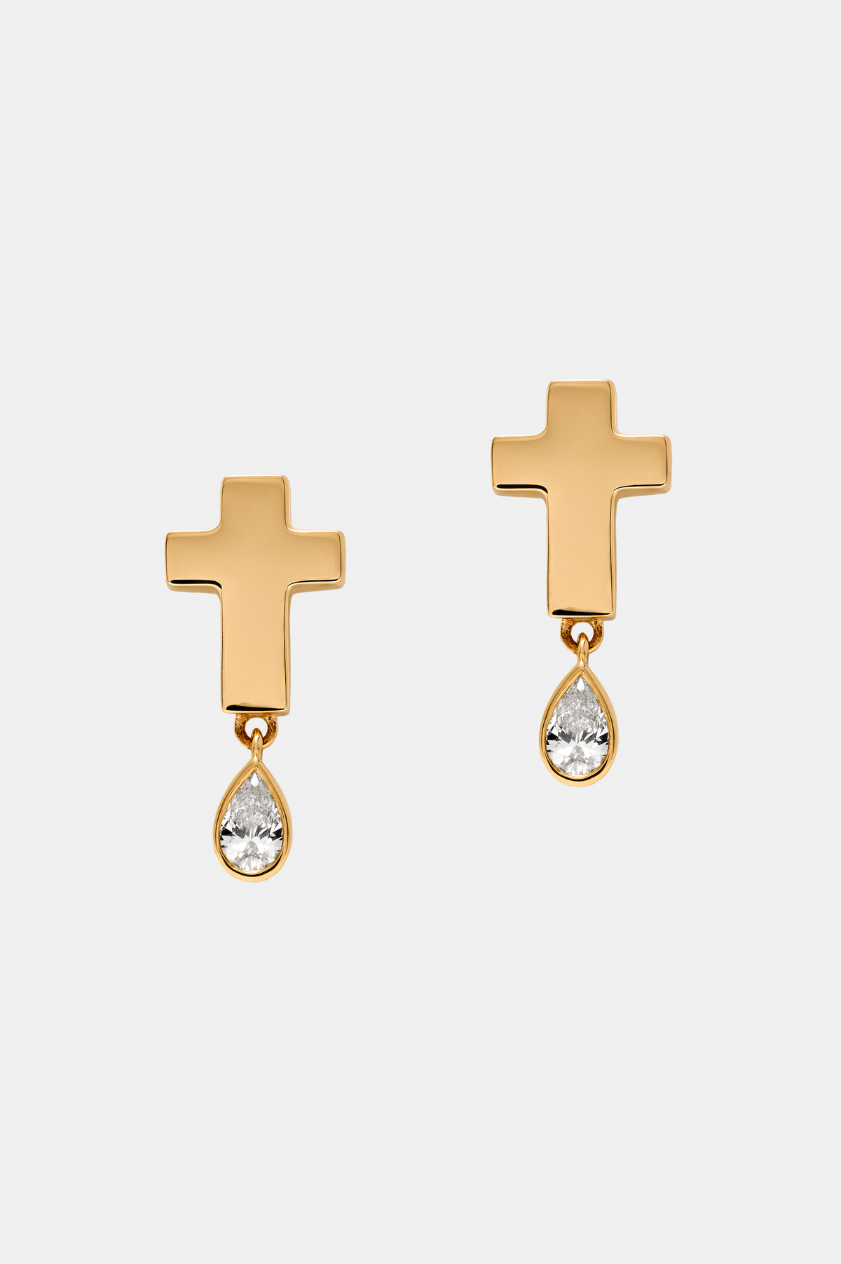 Diamond Cross Studs
