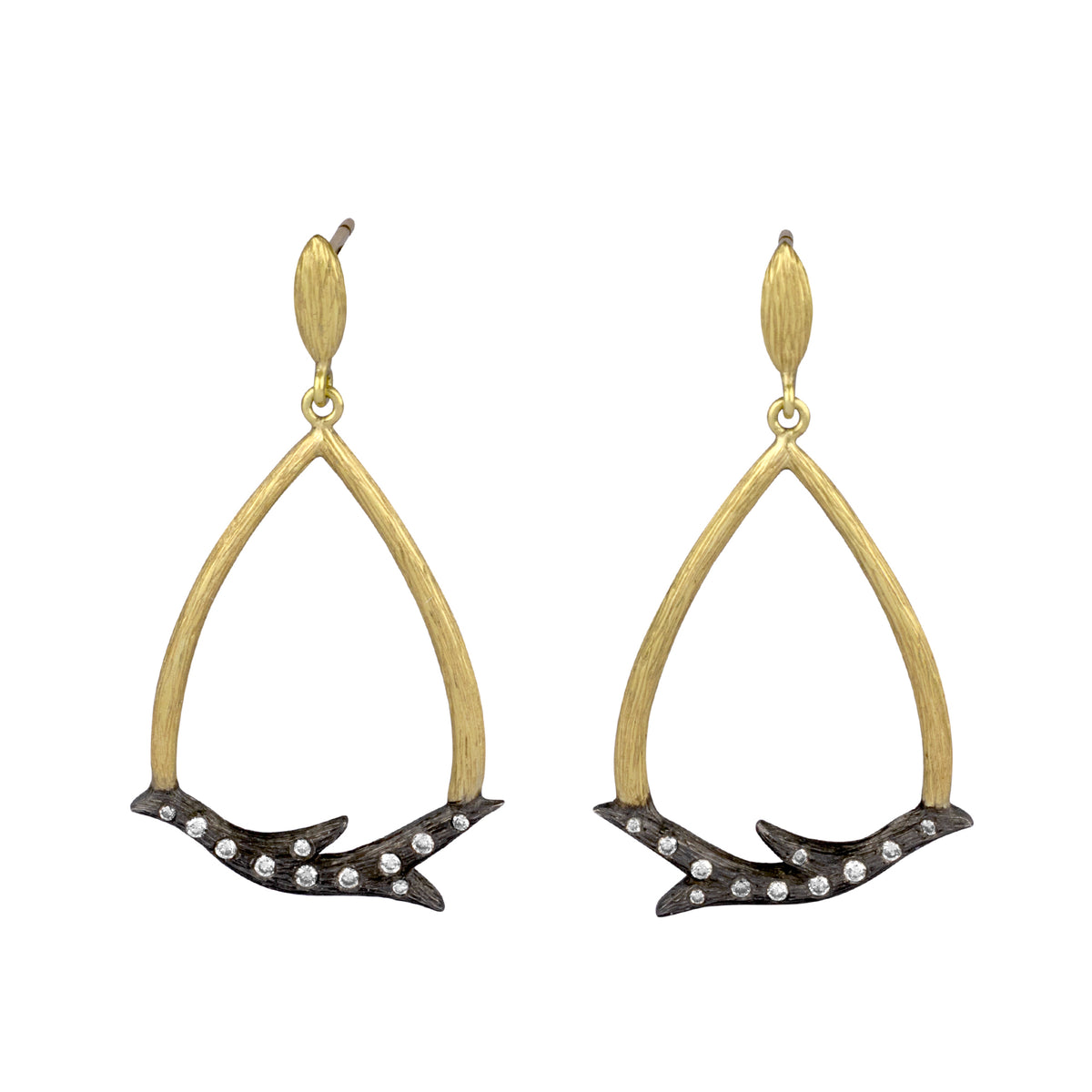 Vine Teardrop Hoops
