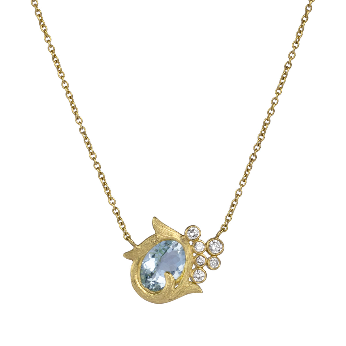 Aquamarine Lemongrass Necklace