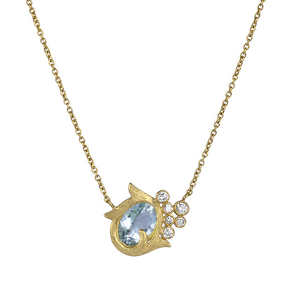 Aquamarine Lemongrass Necklace
