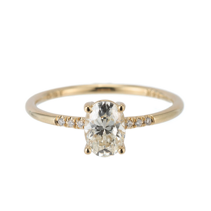Oval Diamond Equilibrium Engagement Ring | JENNIE KWON | Surefire Fine Jewelry | 14K Gold