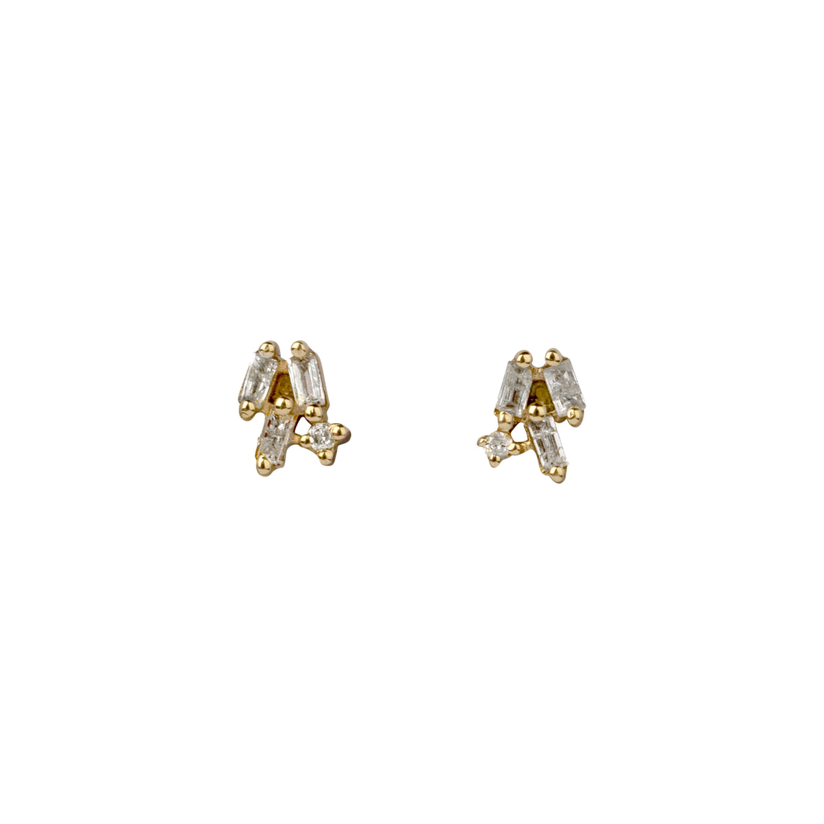 Diamond Baguette Studs