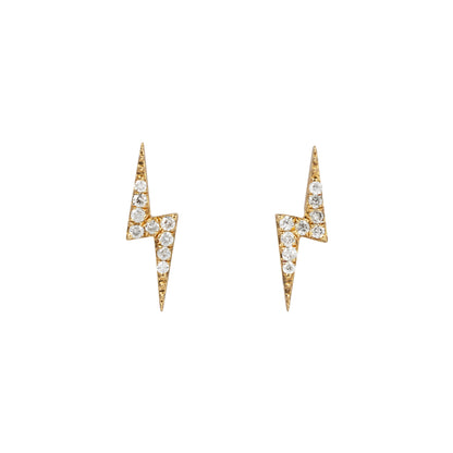 Diamond Thunderbolt Studs