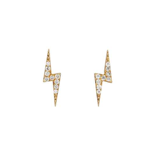 Diamond Thunderbolt Studs